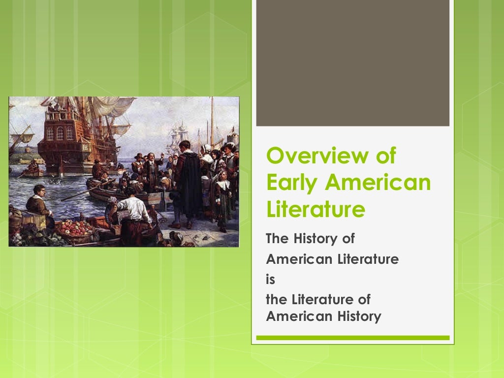 research paper on early american literature
