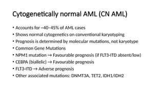 Overview of AML and WHO latest classification. | PPTX