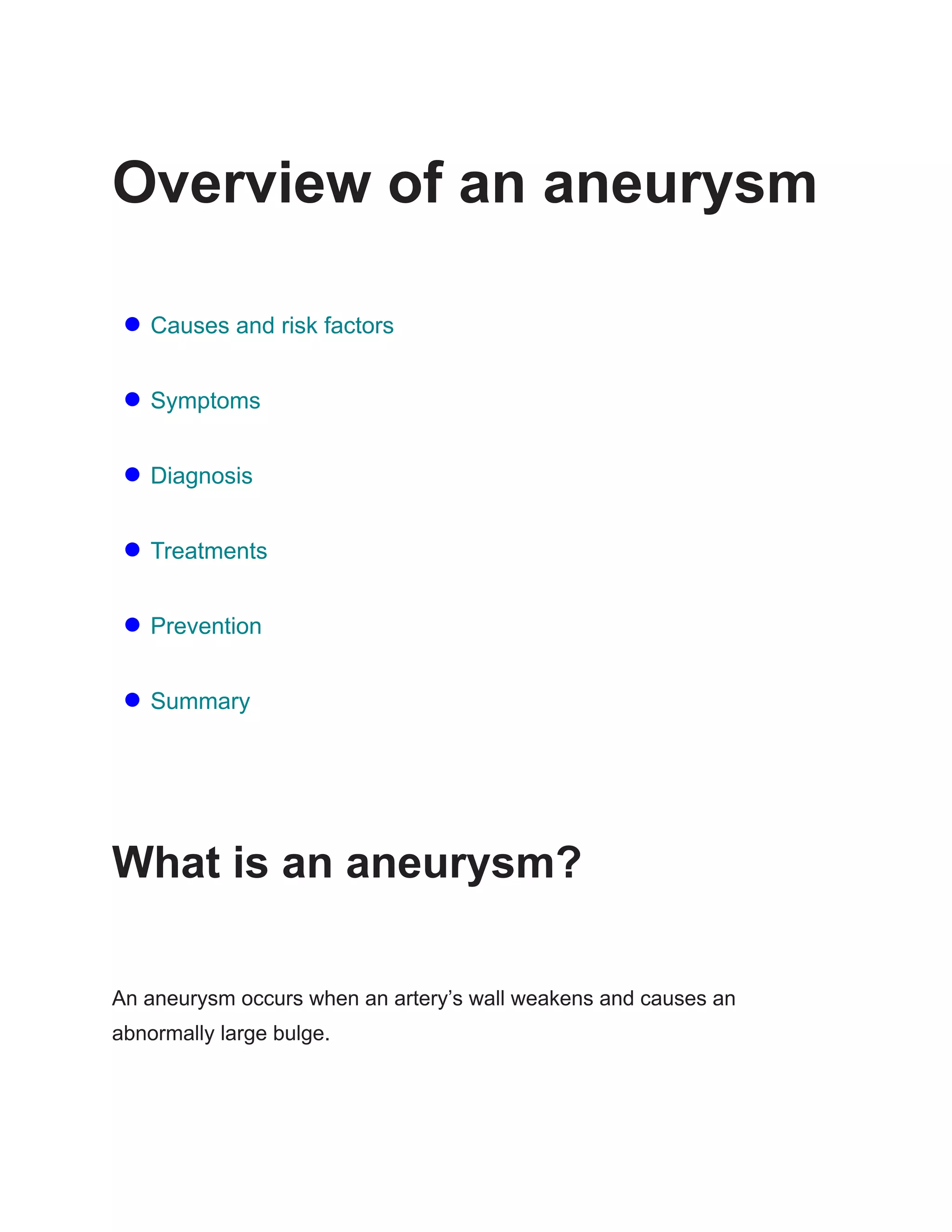overview-of-an-aneurysm-pdf-heart-and-cardiovascular-diseases
