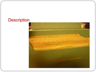 Description
 