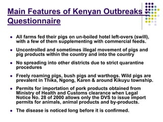 Overview of ASF impact and surveillance in Kenya