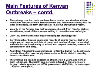 Overview of ASF impact and surveillance in Kenya