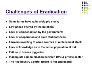 Overview of ASF impact and surveillance in Kenya