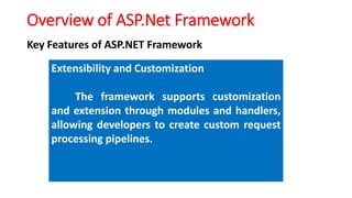Overview of ASP.Net Framework.pdfgfgdsjfsg | PDF