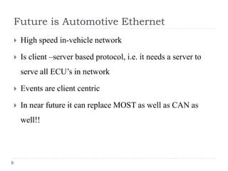 Overview of automotive network protocol | PPTX