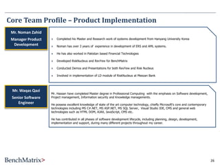 Overview Of Benchmatrix Products And Services | PDF