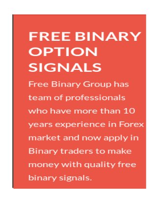 Overview of Free binary option signals