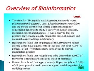 Overview of bioinformatics
