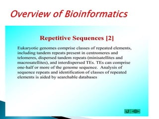 Overview of bioinformatics