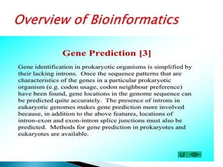 Overview of bioinformatics