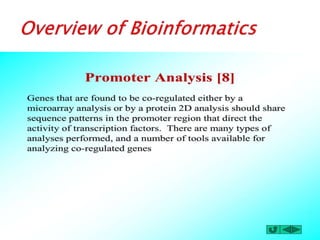 Overview of bioinformatics
