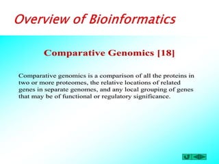 Overview of bioinformatics