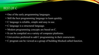 Overview of c | PPTX