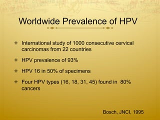 Overview of Cervical Cancer and HPV | PDF