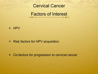 Overview of Cervical Cancer and HPV | PDF