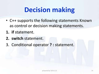 Overview of c++ language | PPTX