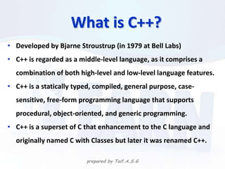 Overview of c++ language | PPTX