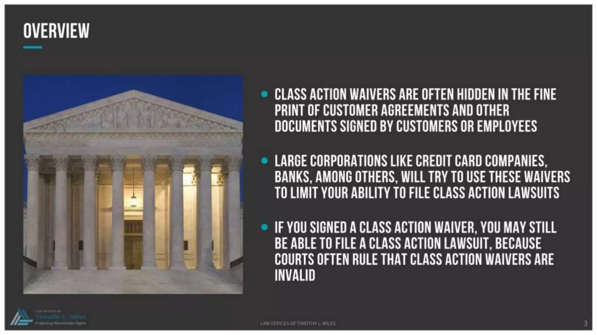 Overview of Class Action Waivers | PPTX
