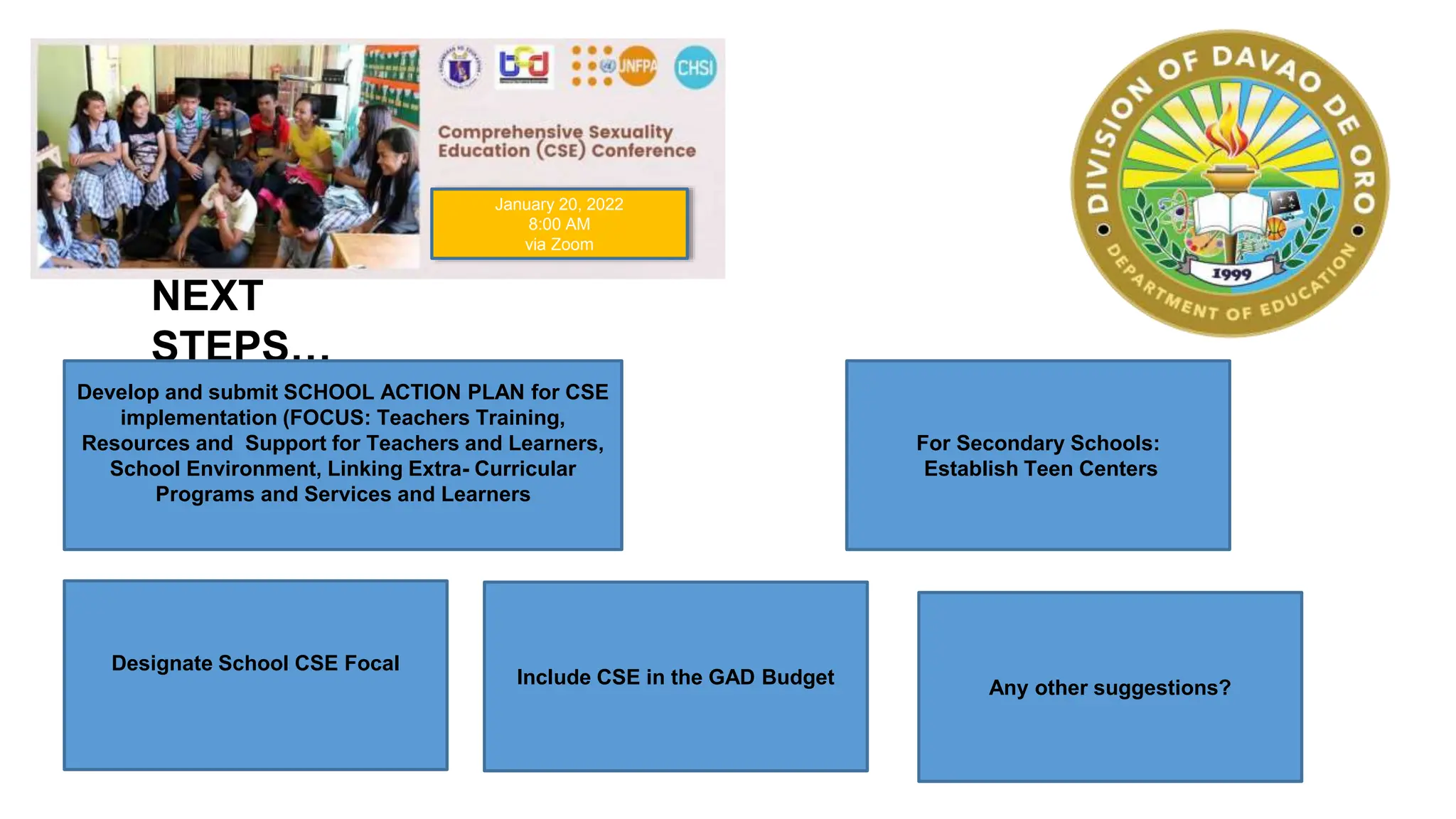 Overview of Comprehensive Sexuality Education (CSE) (Rationale, Legal ...