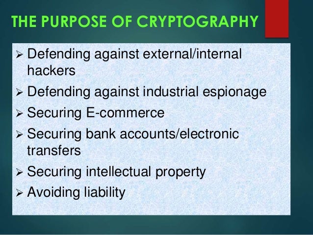 Overview Of Cryptography Overview Of Cryptography