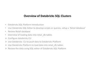 Overview of Databricks SQL Clusters.pptx | Databases | Computer ...