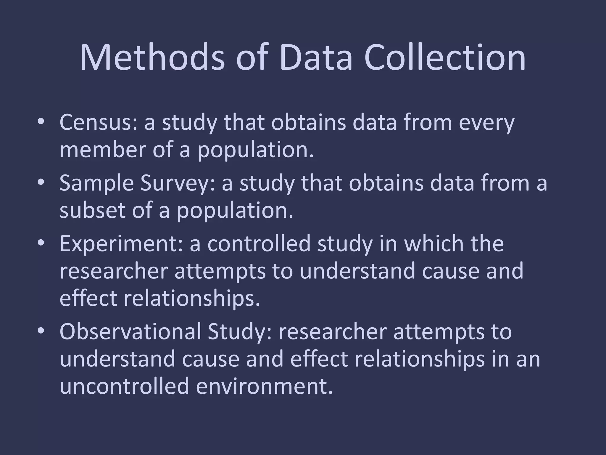 Overview of data collection methods | PPT