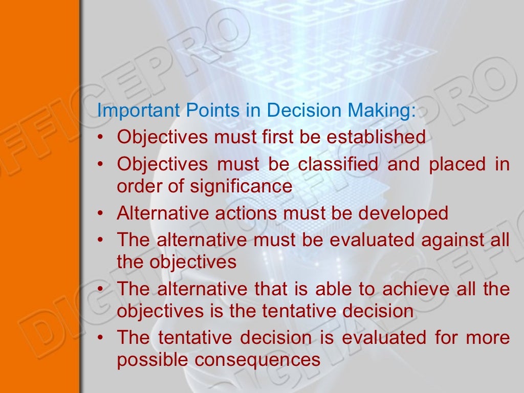 Overview of decision making process in psychology and its
