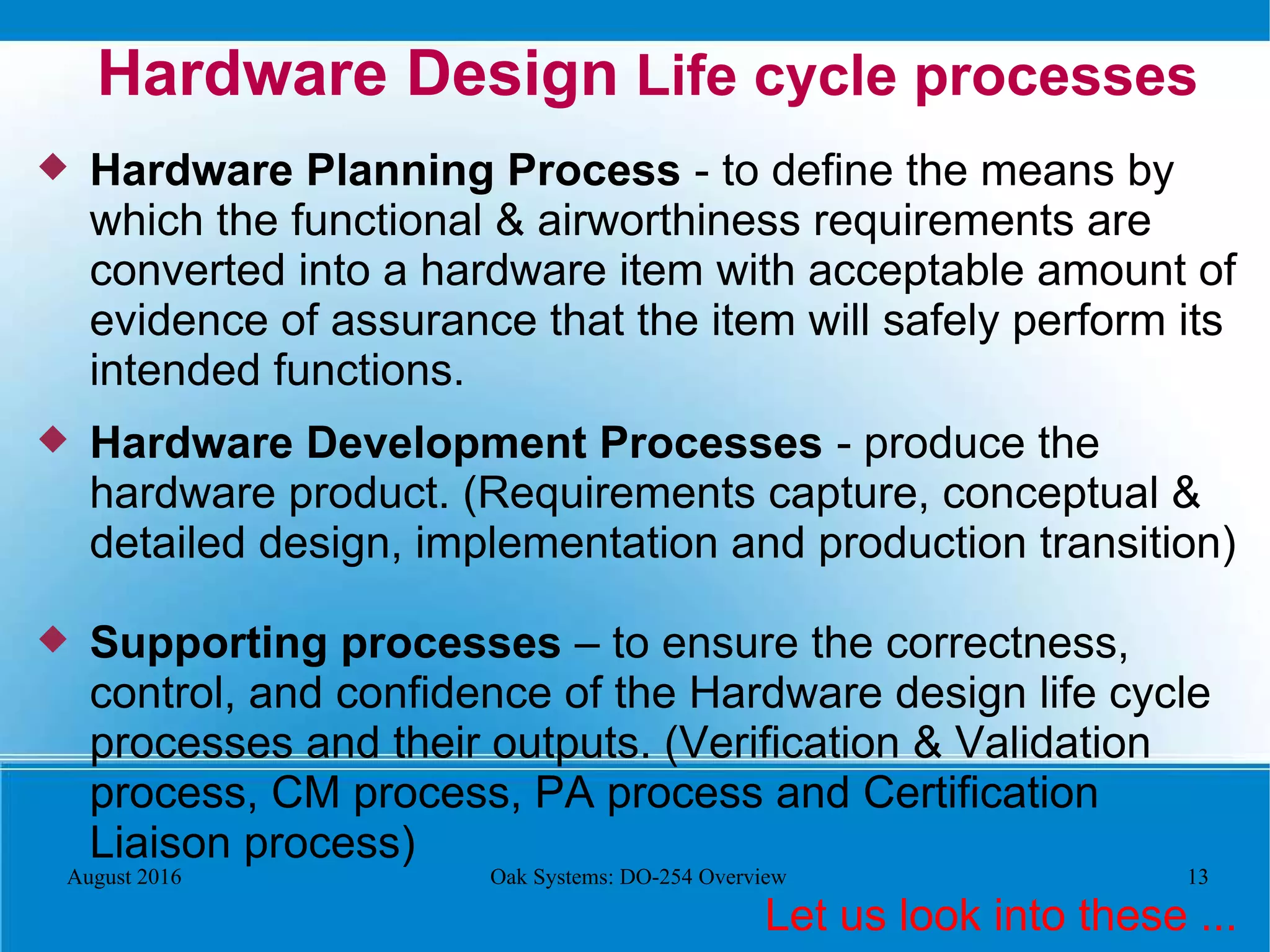 Overview of DO-254: Design Assurance Guidance For Airborne Electronic ...
