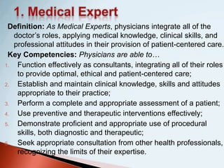 Overview of doctor’s roles and duties ghaiath | PPTX