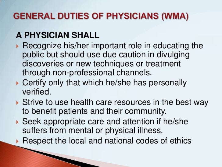 Physicians Roles And Responsibilities – NJHW