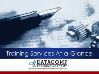 Training Services At-a-Glance
 