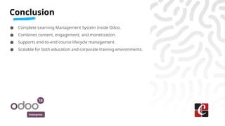 Guide to eLearning Management in Odoo 18 Enterprise | PPTX