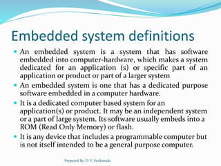 Overview of embedded system | PPTX