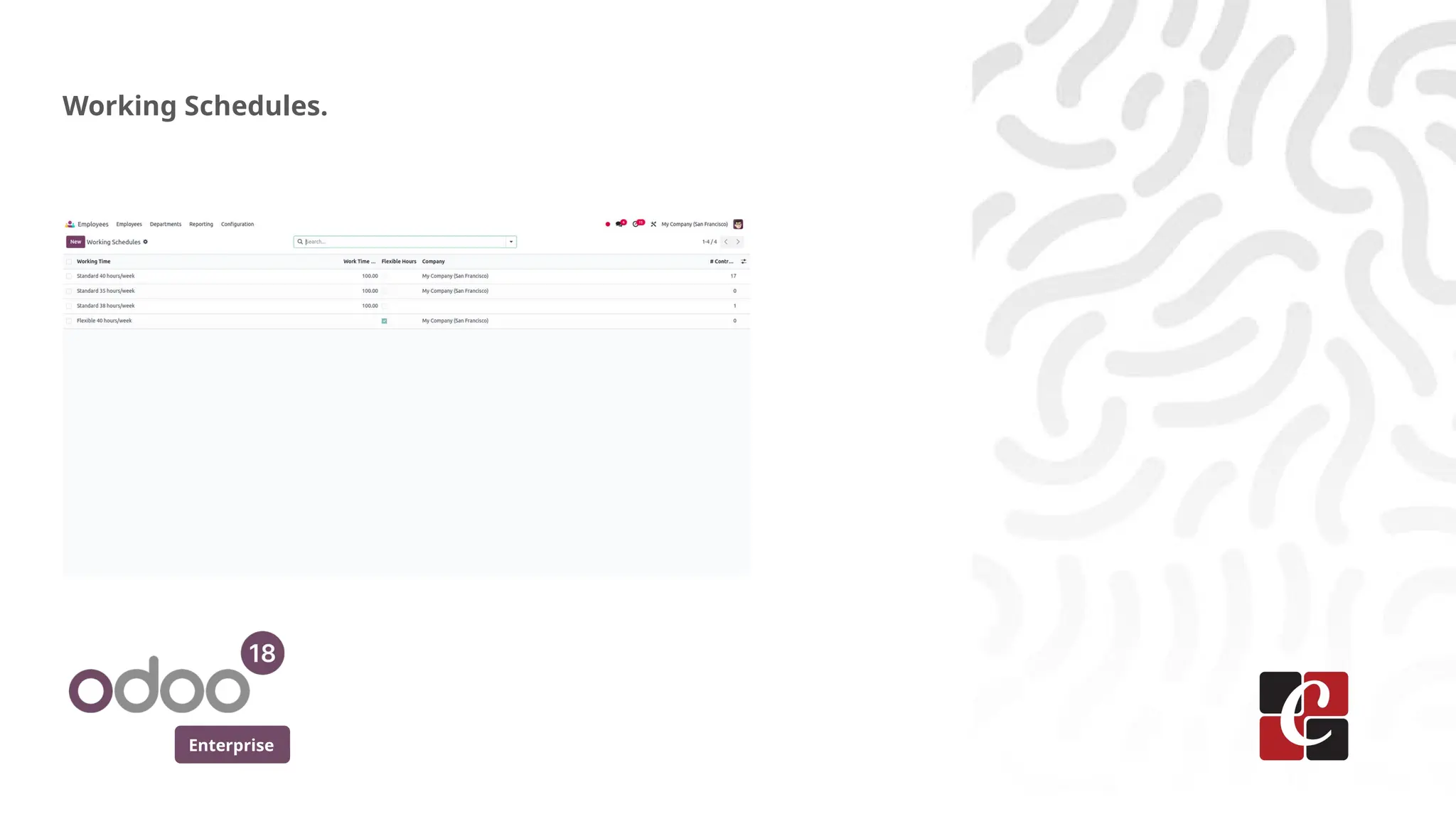 Enterprise
Working Schedules.
 