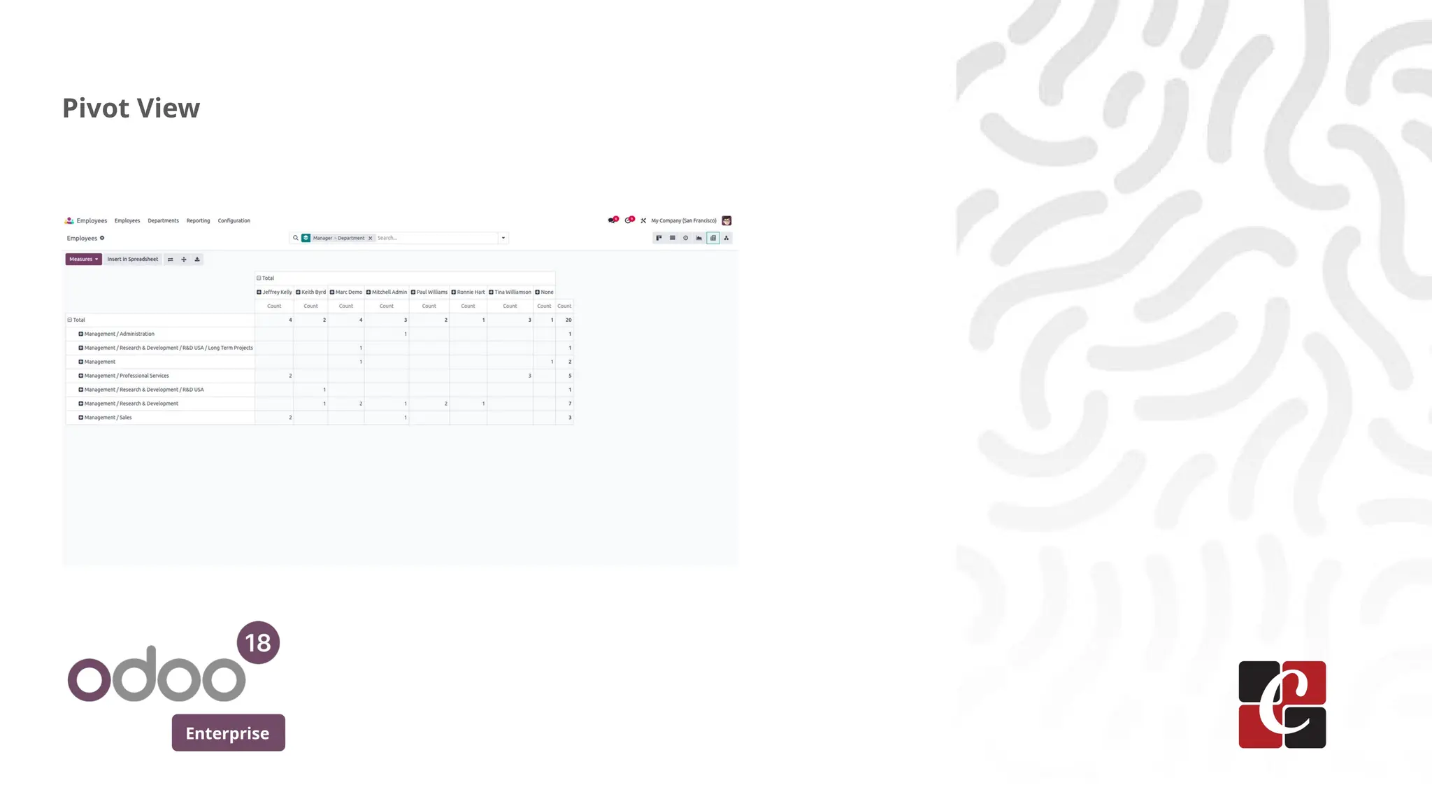 Enterprise
Pivot View
 