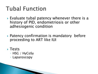 Tube Patency Overview of fertility | PPTX