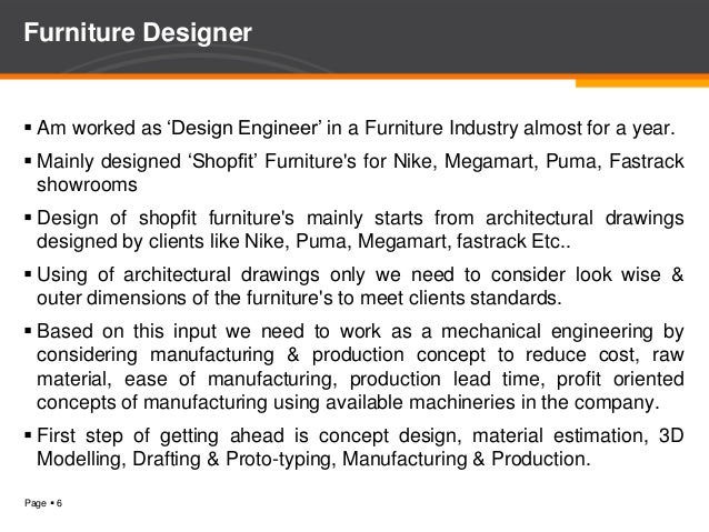 Furniture Design Engineer overview of furniture industries Furniture Design Engineer overview of furniture industries