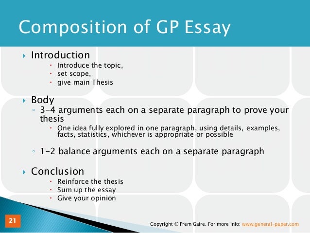 General paper essay example