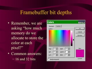 16 Bit Frame Overview of graphics systems | PPT