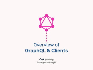 Overview of 
GraphQL & Clients
! # @zetavg 
fb.me/pokaichang72
 