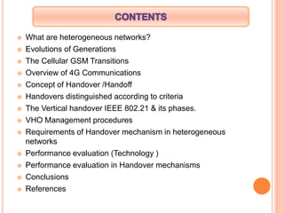 Overview of handover decision strategies in heterogeneous networks by ...
