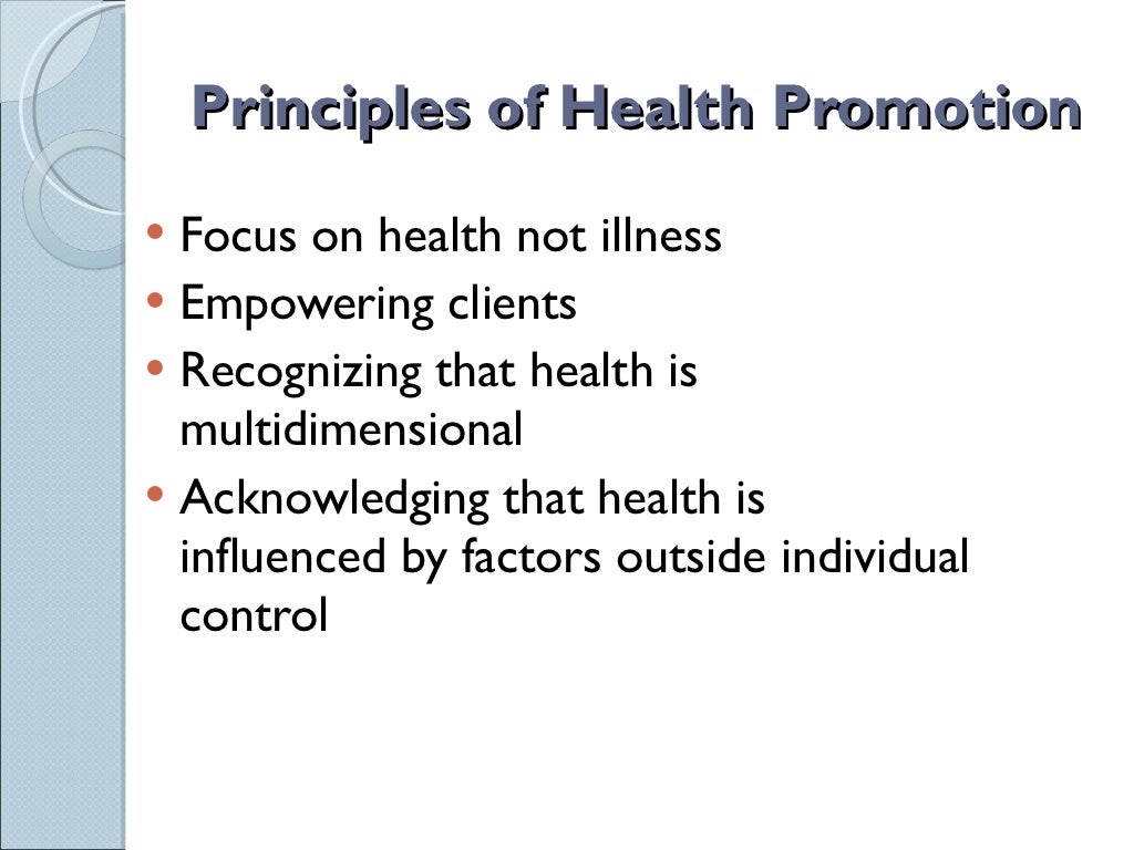 Overview of Health Promotion