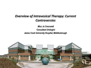Miss Jo Cresswell Consultant Urologist James Cook University Hospital, Middlesbrough  Overview of Intravesical Therapy: Current Controversies 