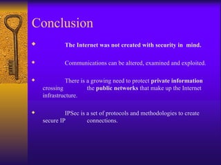 Comprehensive Overview of Internet Protocol Security (IPSec) and Its ...