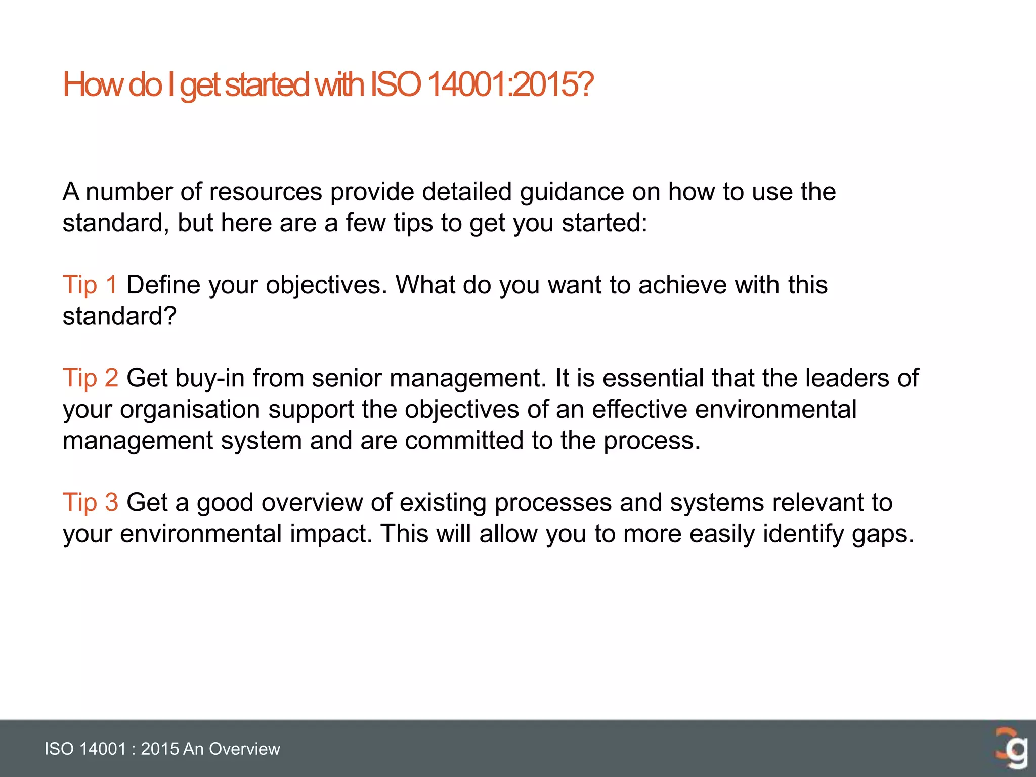 Overview of iso 14001 | PPTX