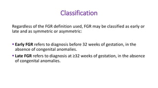 Overview of IUGR FGR | PPTX