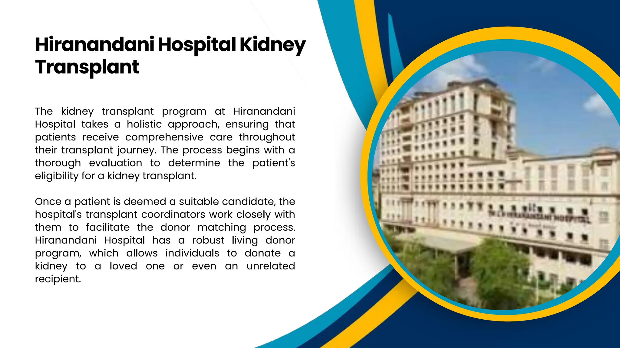 Overview of Kidney Transplant at Hiranandani Hospital | PPTX