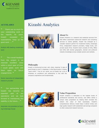 Overview of kizashi services