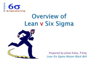 Prepared by Julian Kalac, P.Eng 
Lean Six Sigma Master Black Belt 
1  