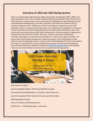 Overview of leed and leed rating system